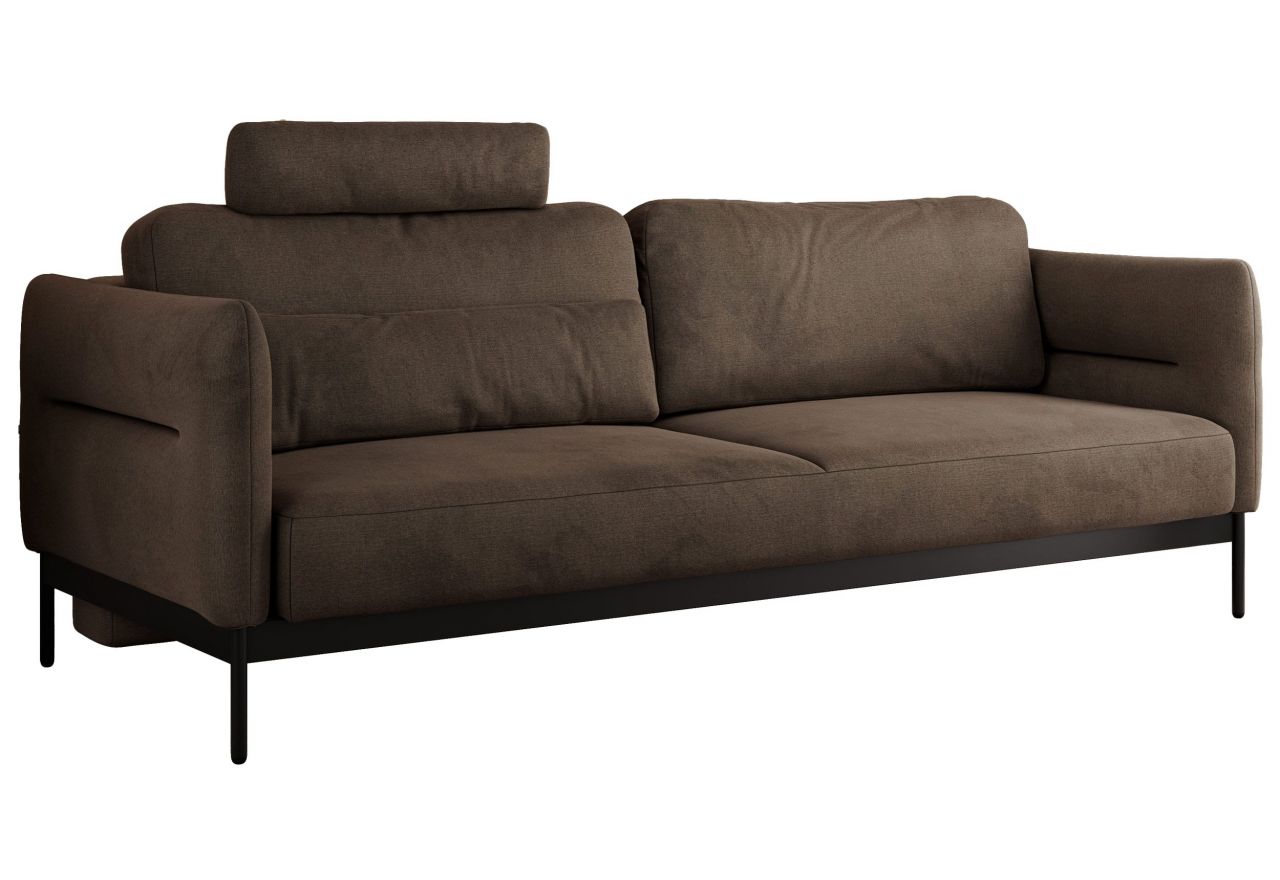 Sofa SALENTO - brązowy, welwet