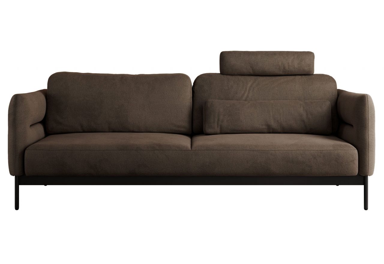 Sofa SALENTO - brązowy, welwet