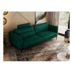 Sofa SALENTO - ciemnozielony, welwet