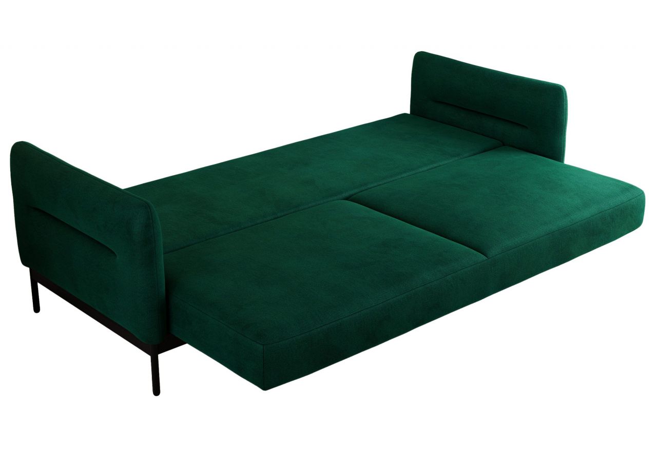 Sofa SALENTO - ciemnozielony, welwet