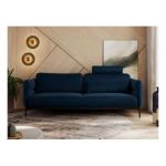 Sofa SALENTO - ciemnoniebieski, welwet