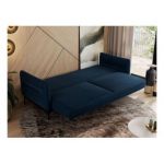 Sofa SALENTO - ciemnoniebieski, welwet