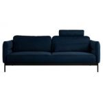 Sofa SALENTO - ciemnoniebieski, welwet