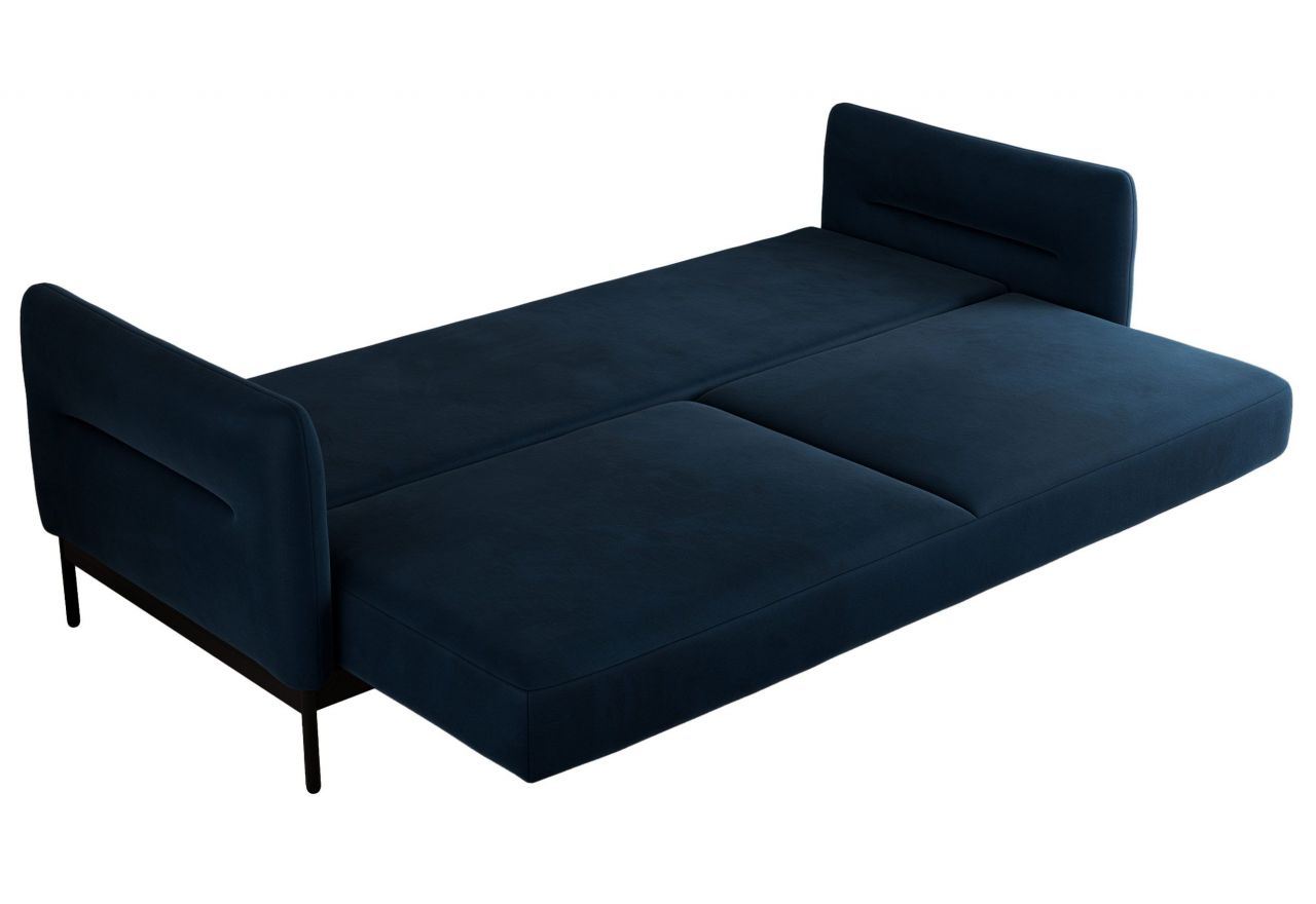 Sofa SALENTO - ciemnoniebieski, welwet