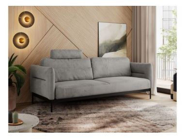 Sofa SALENTO - jasnoszary, welwet