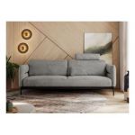 Sofa SALENTO - jasnoszary, welwet