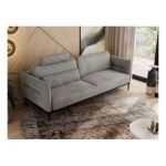 Sofa SALENTO - jasnoszary, welwet