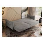 Sofa SALENTO - jasnoszary, welwet