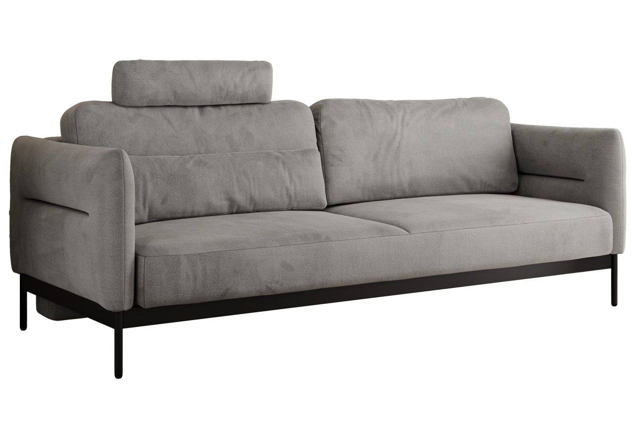 Sofa SALENTO - jasnoszary, welwet