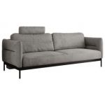 Sofa SALENTO - jasnoszary, welwet