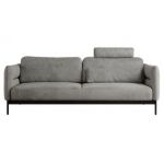 Sofa SALENTO - jasnoszary, welwet