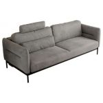 Sofa SALENTO - jasnoszary, welwet