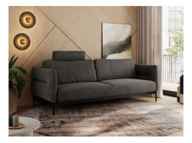 Sofa SALENTO - ciemnoszary, welwet