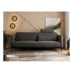 Sofa SALENTO - ciemnoszary, welwet