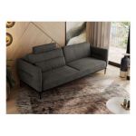 Sofa SALENTO - ciemnoszary, welwet