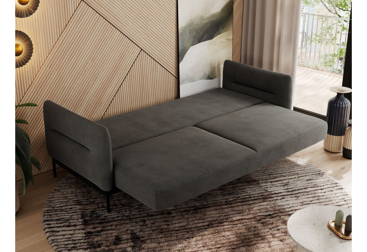 Sofa SALENTO - ciemnoszary, welwet