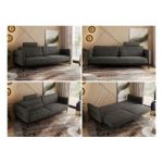 Sofa SALENTO - ciemnoszary, welwet