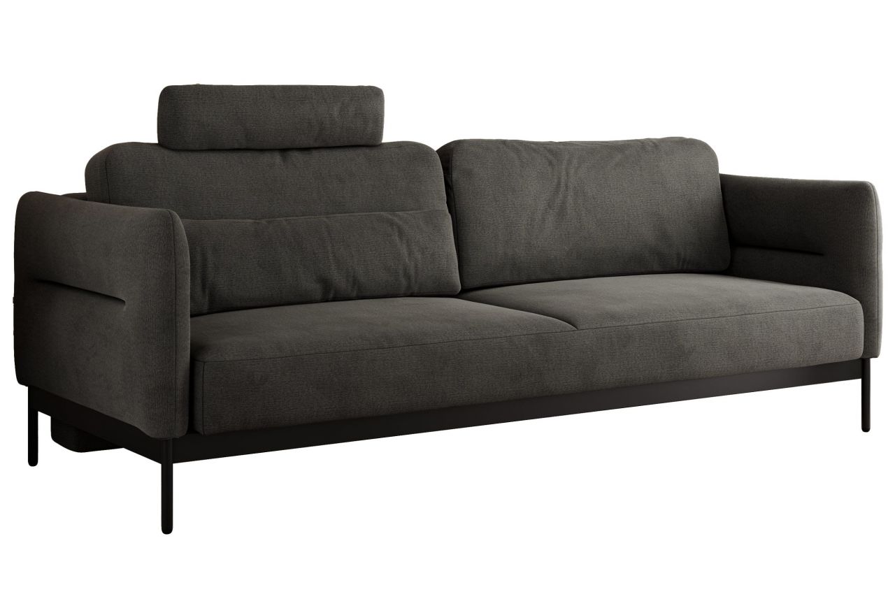 Sofa SALENTO - ciemnoszary, welwet