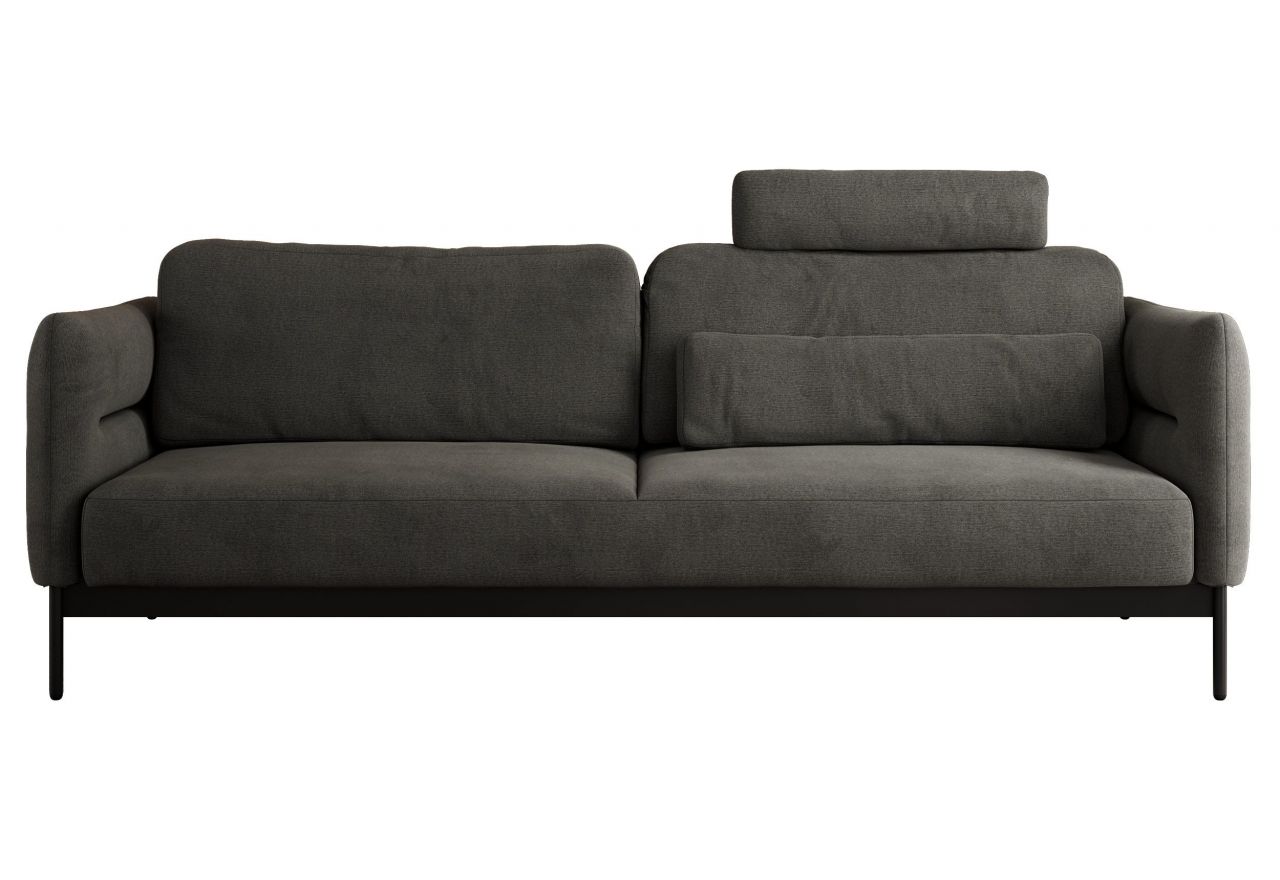 Sofa SALENTO - ciemnoszary, welwet