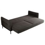 Sofa SALENTO - ciemnoszary, welwet