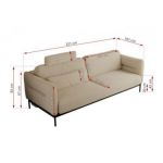 Sofa SALENTO - beżowy, boucle