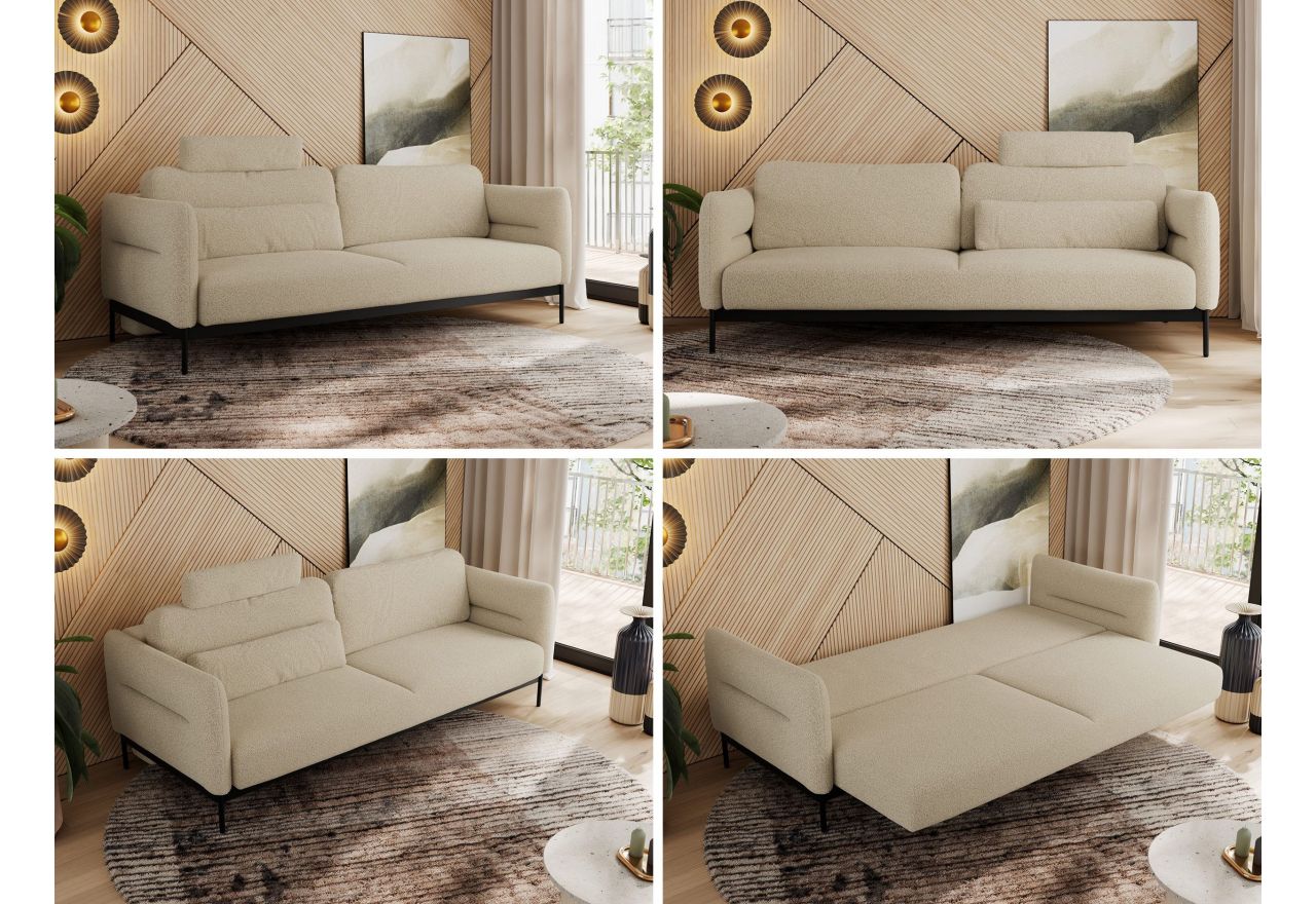 Sofa SALENTO - beżowy, boucle