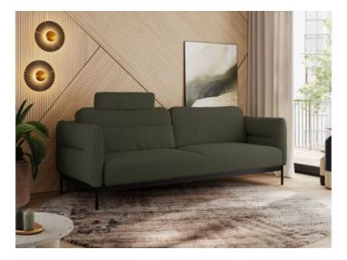 Sofa SALENTO - ciemnozielony, boucle