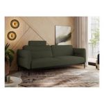 Sofa SALENTO - ciemnozielony, boucle