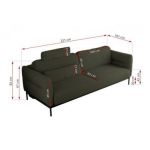 Sofa SALENTO - ciemnozielony, boucle