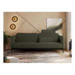 Sofa SALENTO - ciemnozielony, boucle