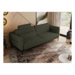 Sofa SALENTO - ciemnozielony, boucle