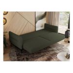 Sofa SALENTO - ciemnozielony, boucle