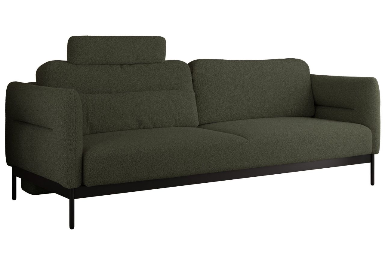 Sofa SALENTO - ciemnozielony, boucle