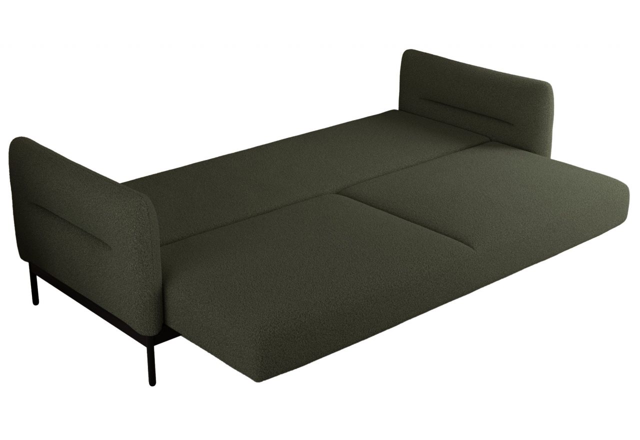 Sofa SALENTO - ciemnozielony, boucle