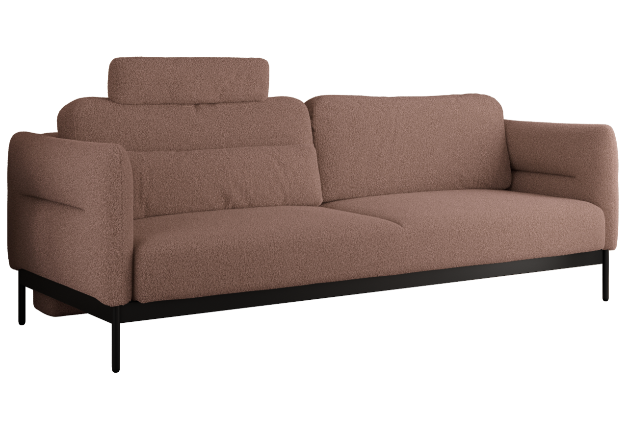 Sofa SALENTO - różowy, boucle