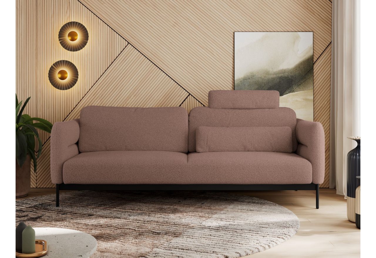 Sofa SALENTO - różowy, boucle