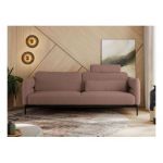 Sofa SALENTO - różowy, boucle