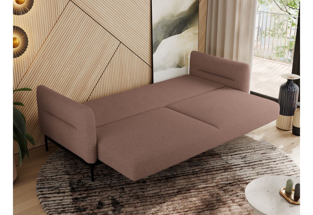 Sofa SALENTO - różowy, boucle