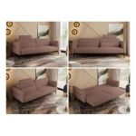 Sofa SALENTO - różowy, boucle