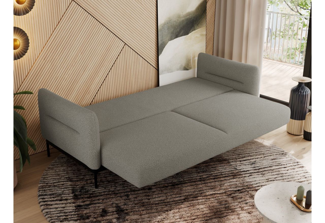 Sofa SALENTO - szary, boucle