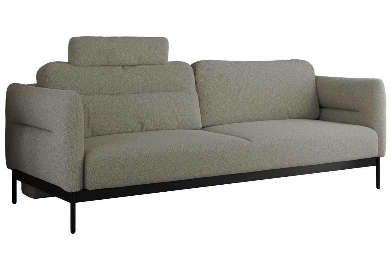 Sofa SALENTO - szary, boucle