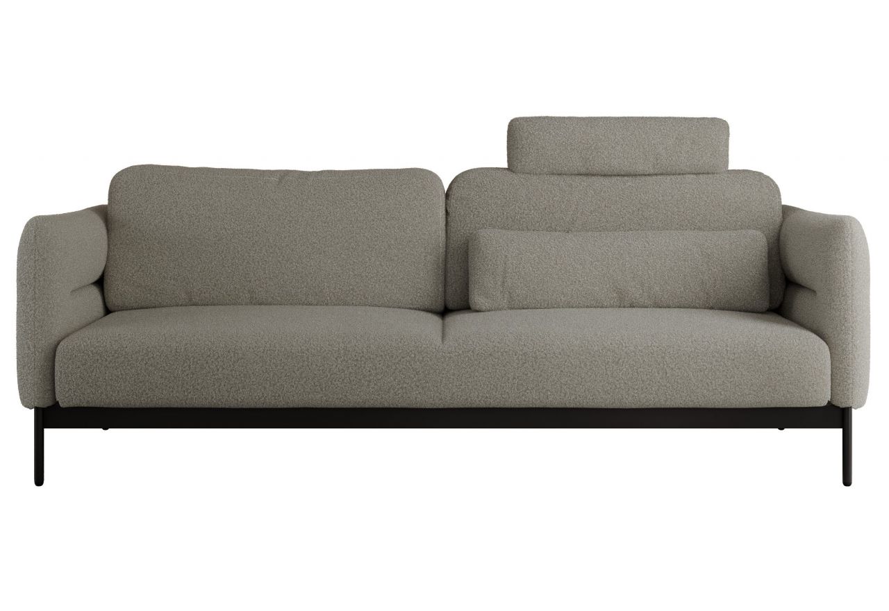 Sofa SALENTO - szary, boucle
