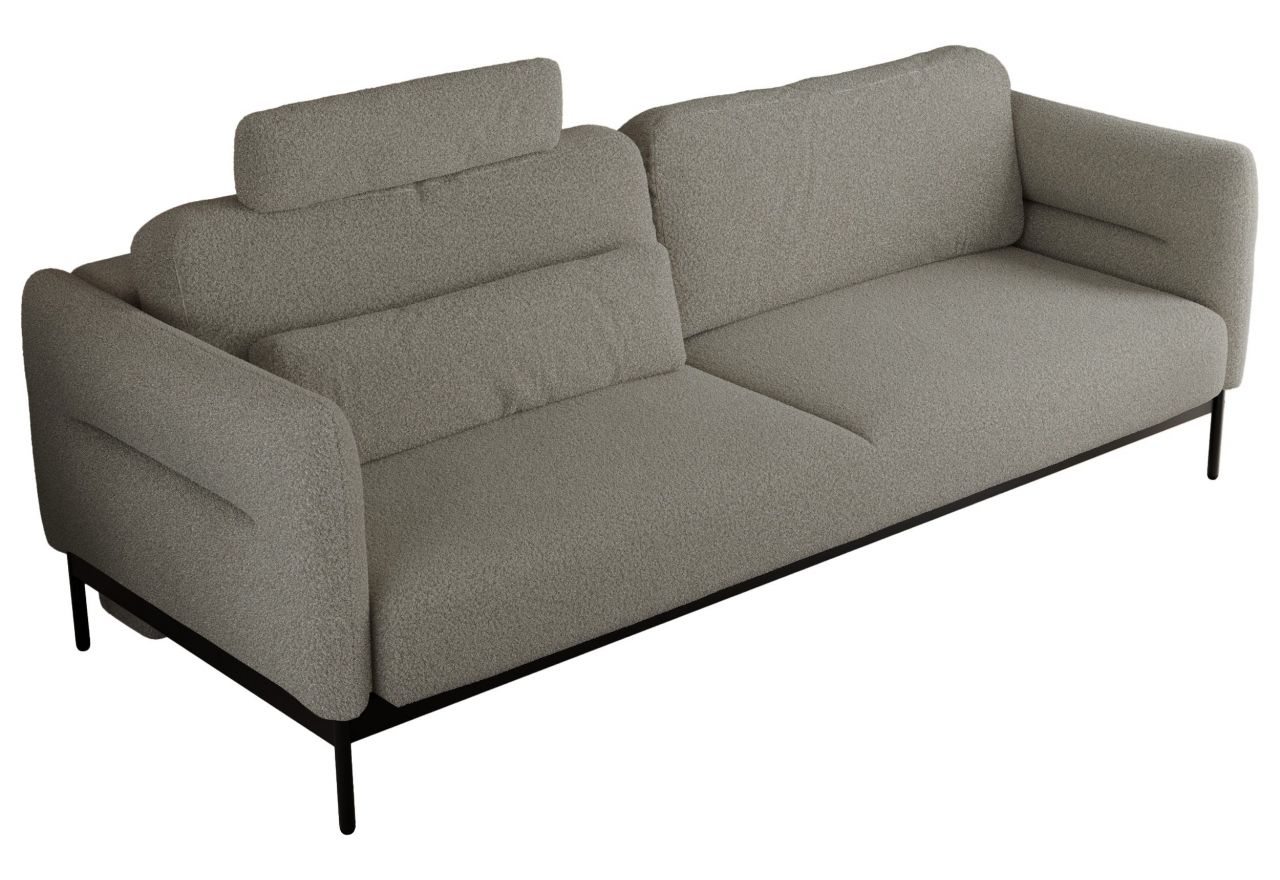 Sofa SALENTO - szary, boucle