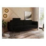 Sofa SALENTO - czarny, boucle