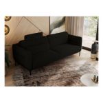 Sofa SALENTO - czarny, boucle