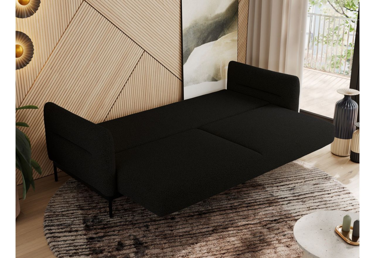 Sofa SALENTO - czarny, boucle