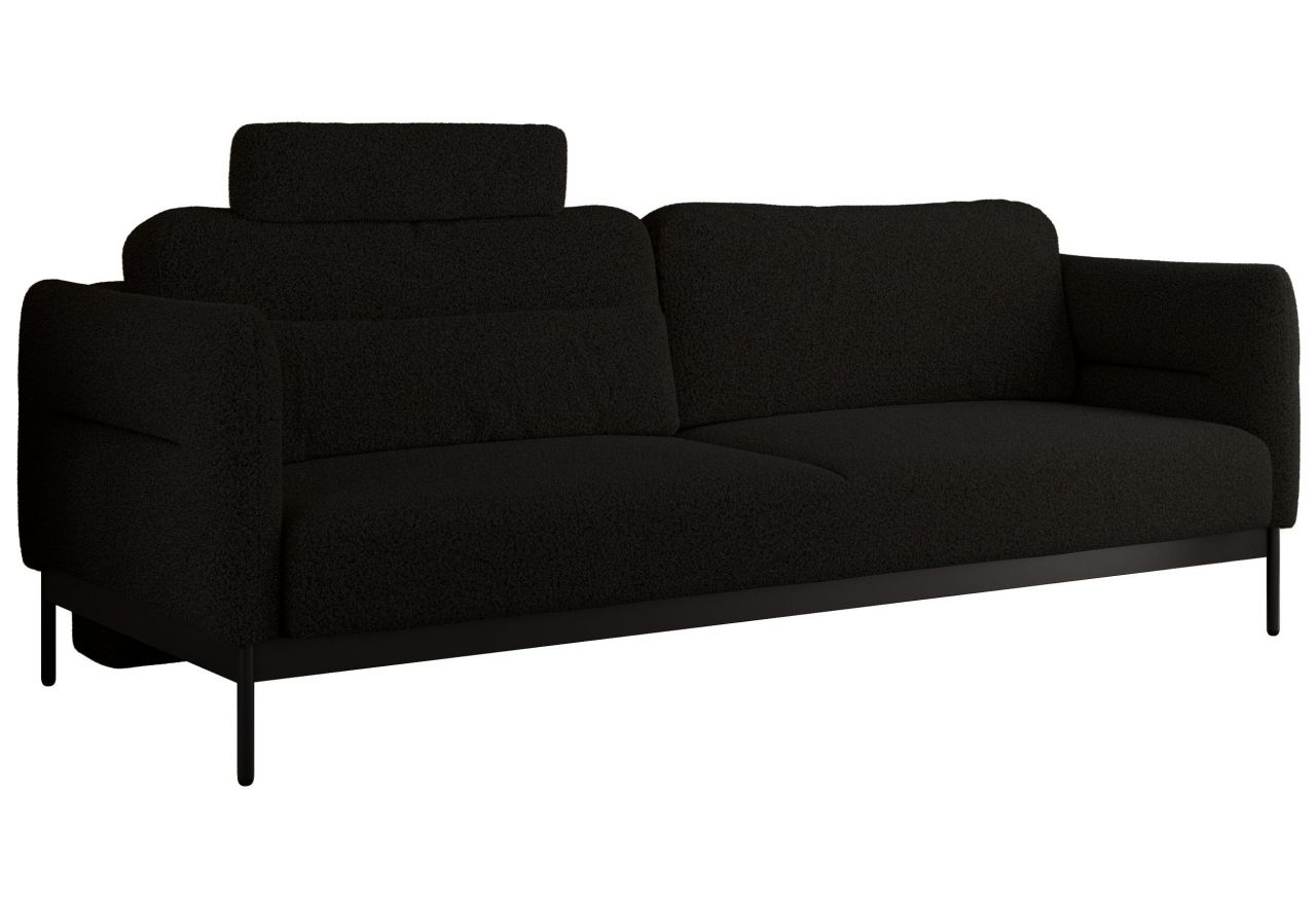 Sofa SALENTO - czarny, boucle