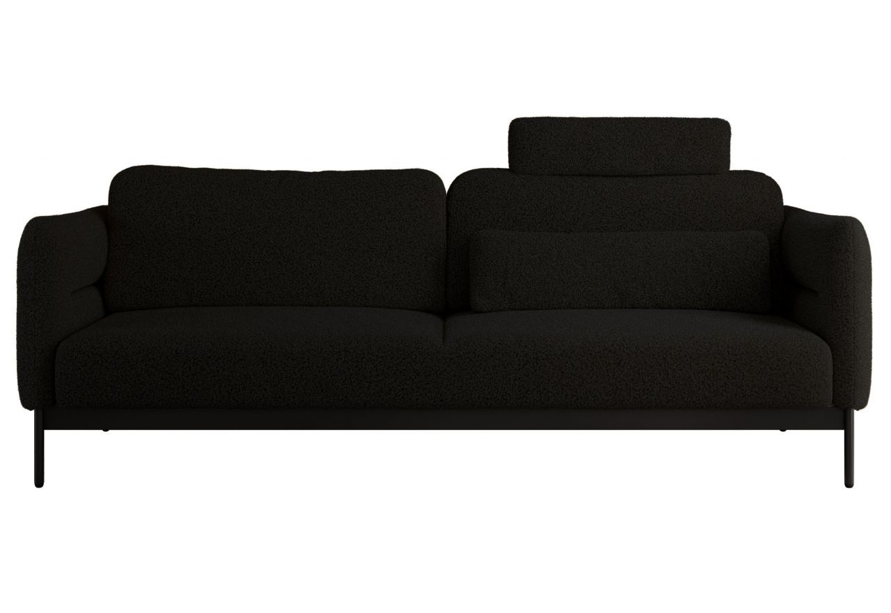 Sofa SALENTO - czarny, boucle