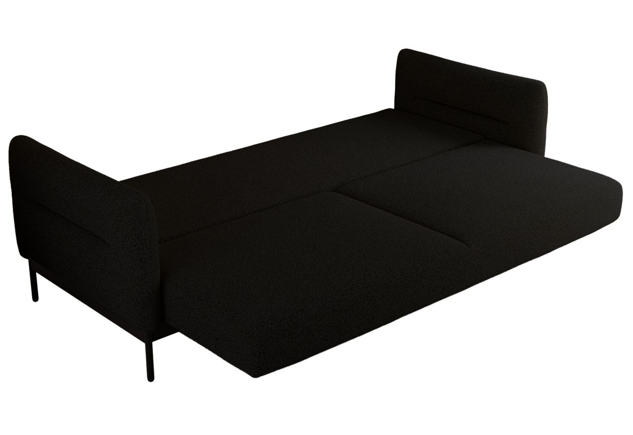 Sofa SALENTO - czarny, boucle