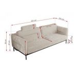 Sofa SALENTO - beżowy, sztruks